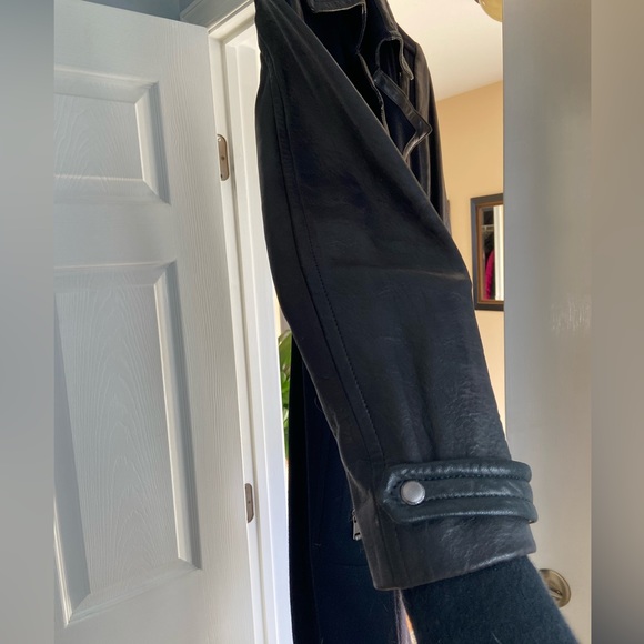 Andrew Marc Black Size 6 Wool & Leather Coat - Picture 2 of 15